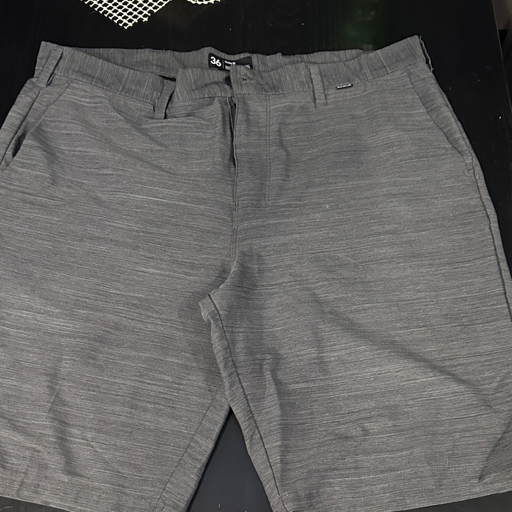 Hurley Men's Charcoal Flat Front Shorts